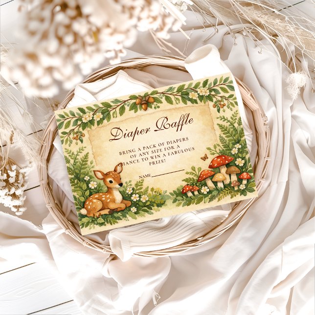 Oh Deer Woodland Diapper Raffle Tilläggskort (Skapare uppladdad)
