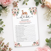 Oh Deer Woodland Floral Vem Känner Mamman Bäst Spe