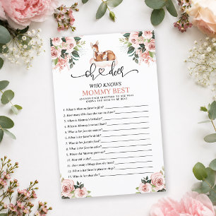 Oh Deer Woodland Floral Vem Känner Mamman Bäst Spe