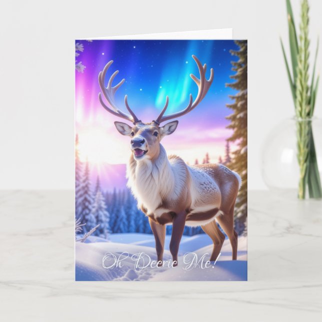 OH DEERIE ME - julrenar Helgkort (Framsida)