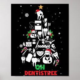 Oh Dentistree Dentist Dental Teeth Julgran Poster