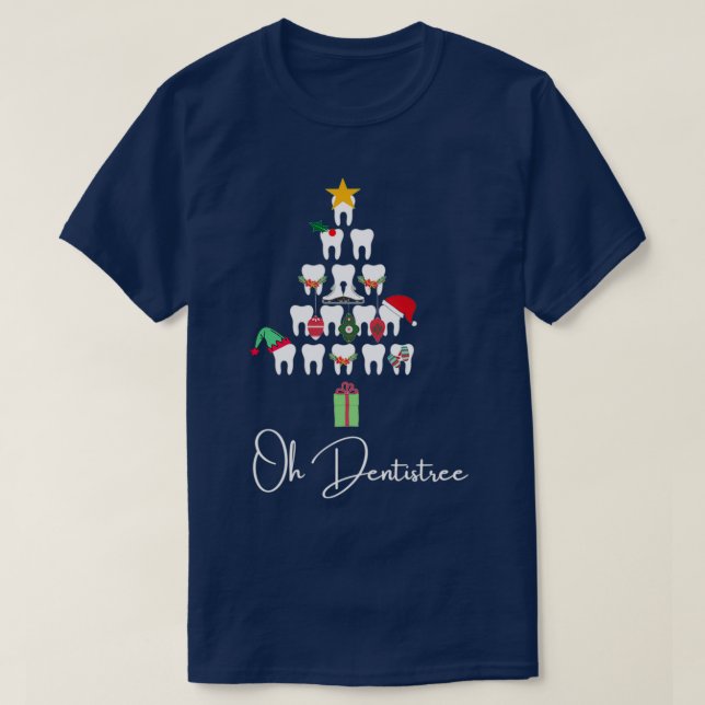 Oh Dentistree jul dental humor Gift Hallmust T Shirt (Design framsida)