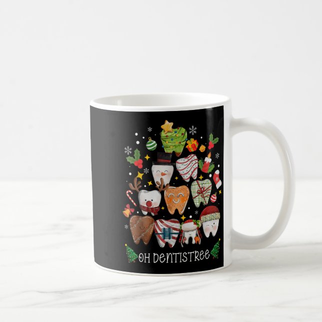 Oh Dentistree Merry Christmas Dental Funny Teeth T Kaffemugg (Höger)