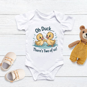 Oh Duck Twin för bebisar, söt djur one piece T Shirt