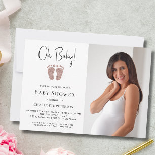 Oh Flicka Baby Shower Inbjudningar