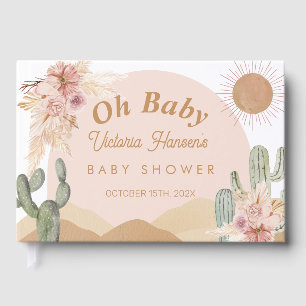 Oh Flicka Desert Baby Shower Southwest Boho Gästböcker