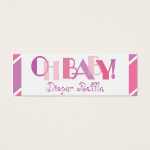 Oh Flicka Rosa Modern Diaper Raffle Litet Visitkort