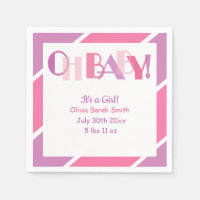 Oh Flicka Rosa Typography Modern Baby Shower