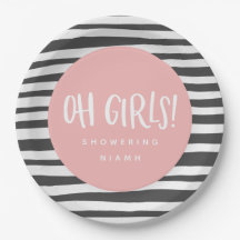 Oh flickor, tvilling- baby showerpartyservetter