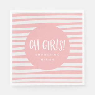 Oh flickor, tvilling- baby showerpartyservetter pappersservett