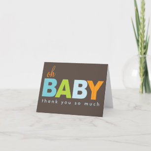 Oh för babytackkort för pojke modernt kort