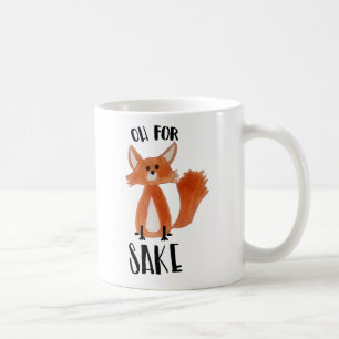 "Oh för rävSake! "Mugg med rävillustrationen Kaffemugg
