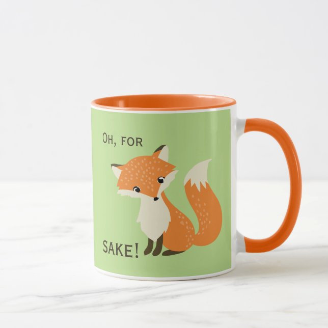 Oh For rävSakegrönt och orange Mugg (Höger)