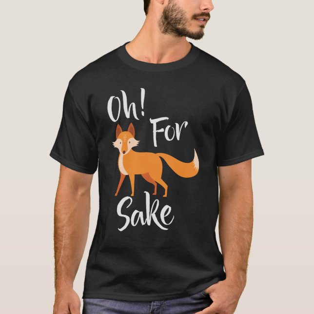 oh för skjorta för rävsakesvart T Shirt (Framsida)
