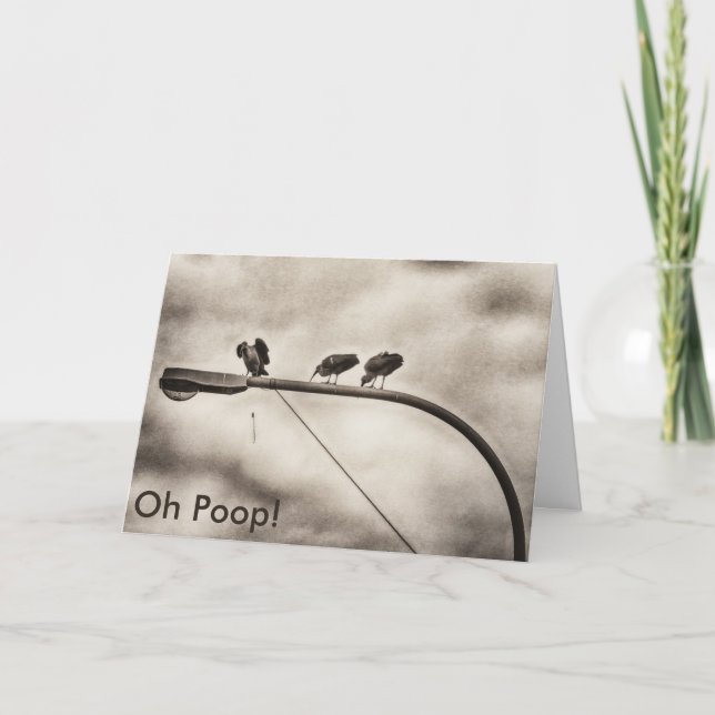 Oh försenat födelsedagkort för Poop… Kort (Framsida)