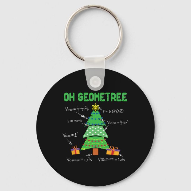 Oh Geometree Geometry Math Science Teacher Christm Nyckelring (Framsida)