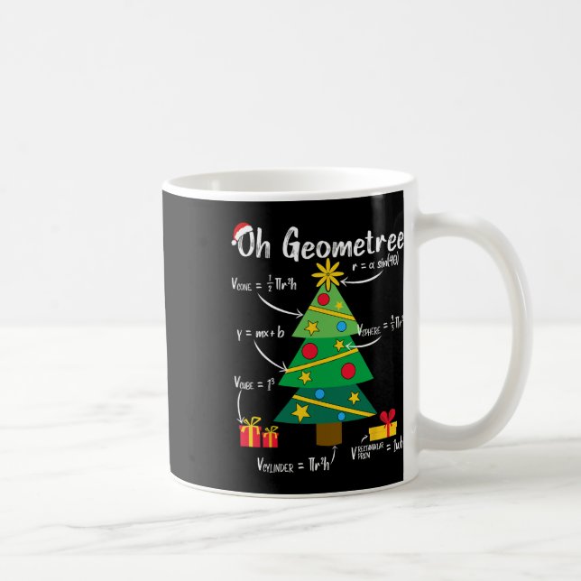 Oh Geometree Kul Julgran Geometri Matematik Teac Kaffemugg (Höger)
