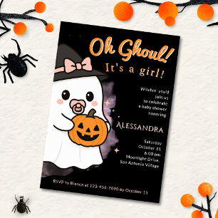 Oh Ghoul Baby Shower-inbjudan Inbjudningar