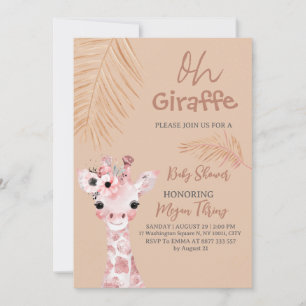 oh giraffe safari babydusch inbjudningar