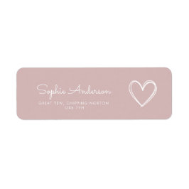 Oh Girl Minimalist Baby Shower Returadress Etikett