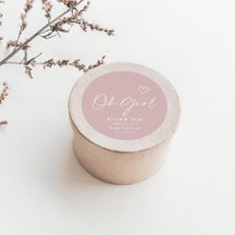 Oh Girl Minimalist Modern Baby Shower