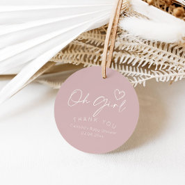 Oh Girl Modern Baby Shower Gåvor Etiketter