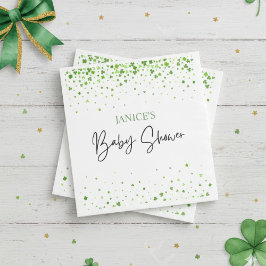 Oh Girl St. Patrick's Day Baby Shower Green Pappersservett
