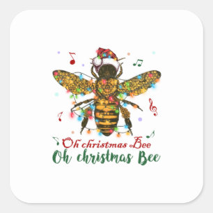 Oh God jul Bee Gifts Fyrkantigt Klistermärke
