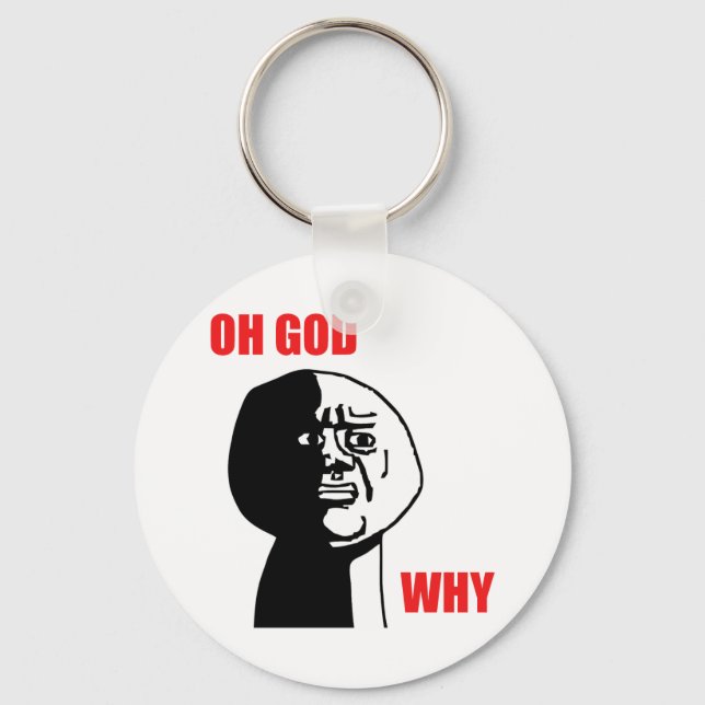 OH GOD WHY NYCKELRING (Framsida)