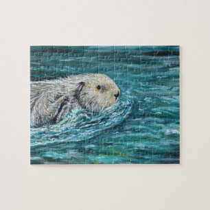 Oh Goody Lunchtime Sea Otter Painting Pussel
