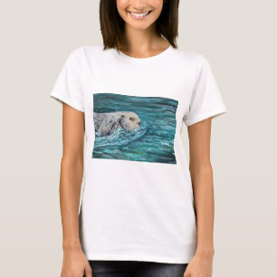 Oh Goody Lunchtime Sea Otter Painting T Shirt