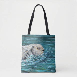 Oh Goody Lunchtime Sea Otter Painting Tygkasse