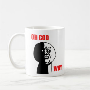 Oh gud därför grabbursinneansikte Meme Kaffemugg