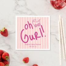 Oh Gurl Handritade Ränder Baby Shower