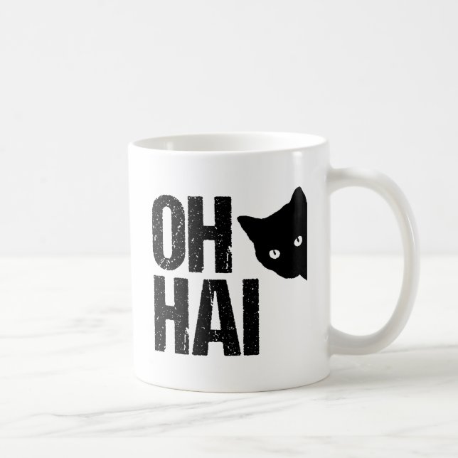Oh Hai Funny Cat Kaffemugg (Höger)