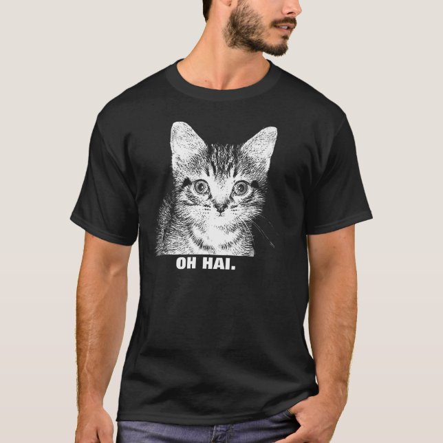 "OH HAI.", - Kattungeskjortamanar Tröja (Framsida)