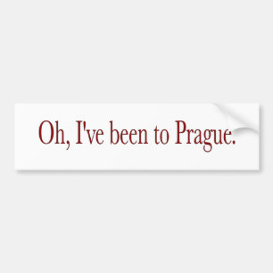 Oh har jag varit till Prague Bildekal