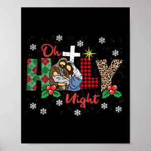 Oh Heliga Nattjul Pajama X-mas Play Christi Poster