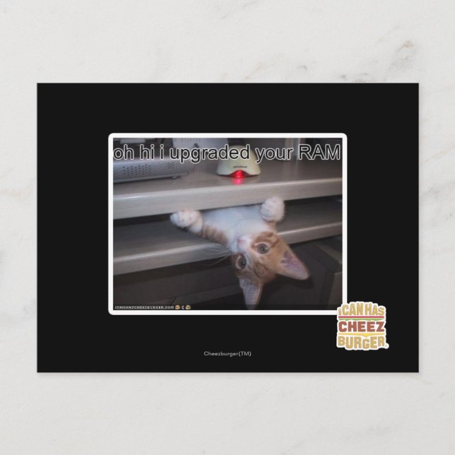 oh hi uppgraderade ditt RAM-minne Vykort (Framsida)