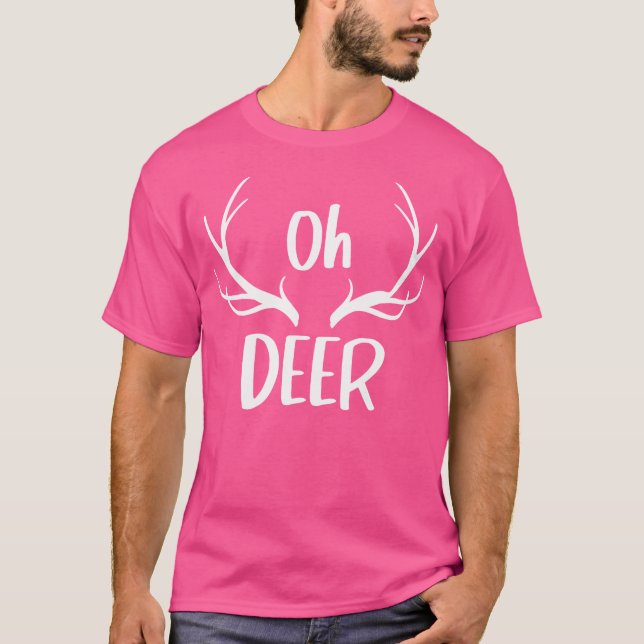 Oh Hjort Antlers Hunter T Shirt (Framsida)