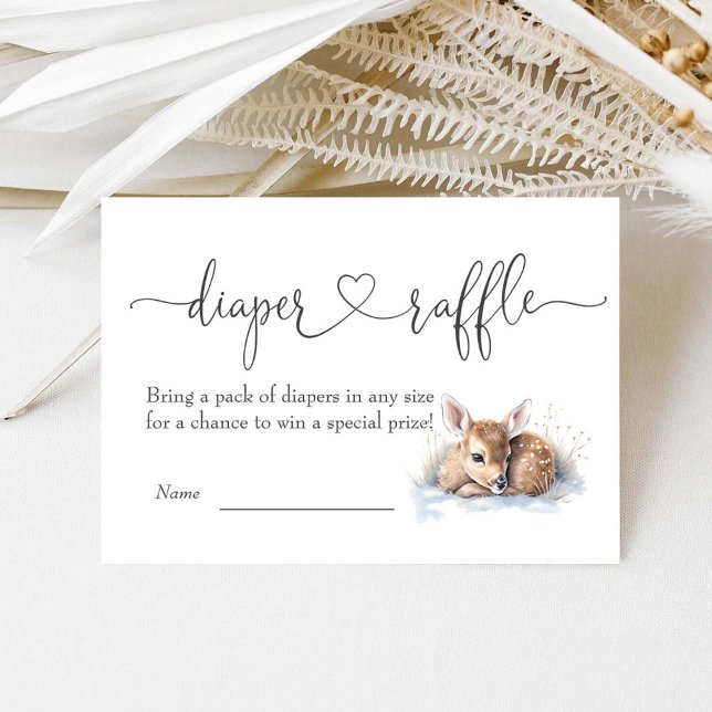 Oh Hjort Baby Shower Diaper Raffle Tilläggskort (Skapare uppladdad)