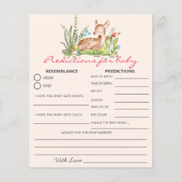 Oh Hjort Baby Shower Game PredicCard