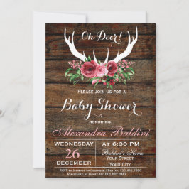 Oh Hjort Baby Shower-inbjudan Inbjudningar