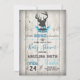 Oh Hjort Baby Shower Little Buck-inbjudan Inbjudningar