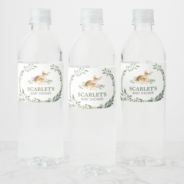 Oh Hjort Baby Shower Vattenflaskor Etikett (Flaskor)