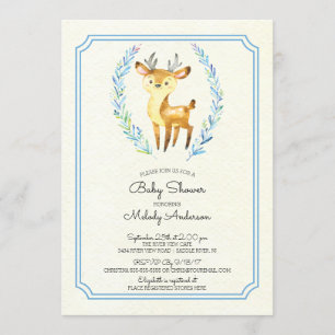Oh Hjort Boys Baby Shower Baby-inbjudan Inbjudningar