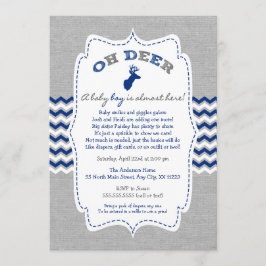 Oh Hjort Buck Baby Sprinkle navy grått white Inbjudningar