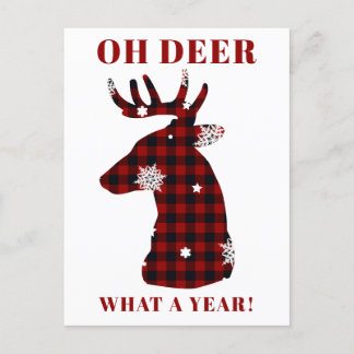 Oh Hjort Buffalo Play Snowflake jul Helg Vykort