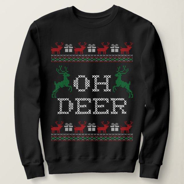 OH HJORT CHRISTMAS T SHIRT (Design framsida)