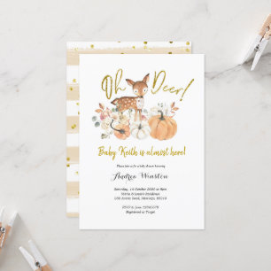Oh Hjort Fall Pumpkin Baby Shower-inbjudan Inbjudningar